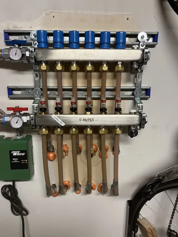 Plumber performing Leak Detection at a residential property in Mill Bay